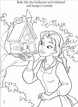 Disney Princess Coloring Pages of Belle for Girls   46280