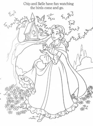 Disney Princess Coloring Pages of Belle for Girls   52617