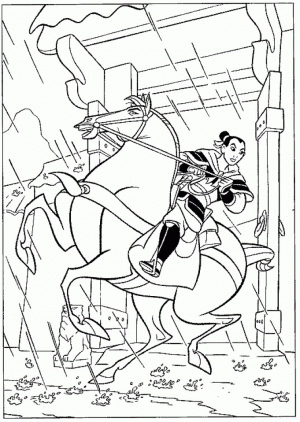 Disney Princess Mulan Coloring Pages   pa925