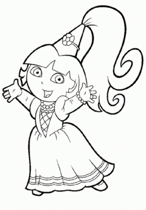 Dora The Explorer Coloring Pages Free Printable   p3frm