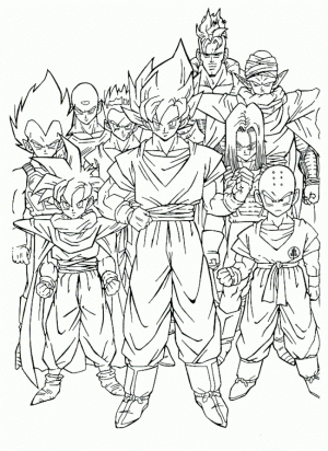 Dragon Ball Z Coloring Pages Free Printable   9861