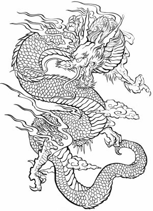 Dragon Coloring Pages for Adults to Print   7210s