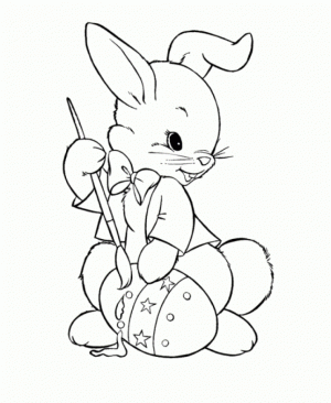 Easter Bunny Coloring Pages for Kids   33174