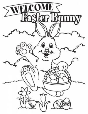 Easter Bunny Coloring Pages for Kids   56731