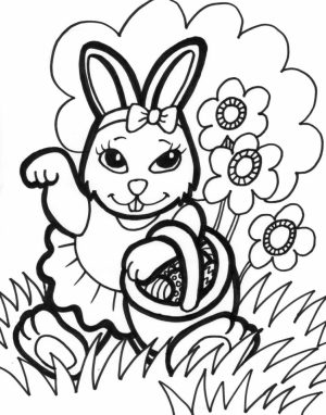 Easter Bunny Coloring Pages Free   76219