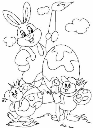 Easter Bunny Coloring Pages to Print   07740