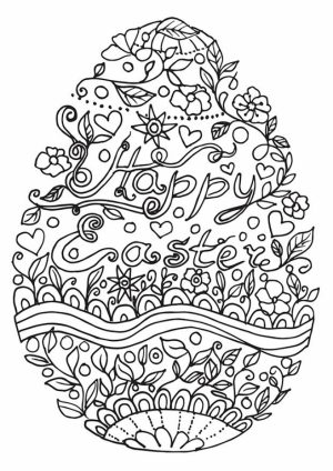 Easter Egg Hard Coloring Pages for Adults   29947