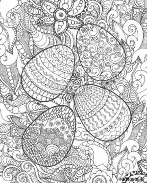 Easter Egg Hard Coloring Pages for Adults   36621