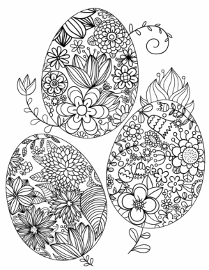 Easter Egg Hard Coloring Pages for Adults   57748