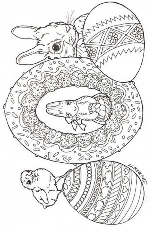 Easter Egg Hard Coloring Pages for Adults   66771
