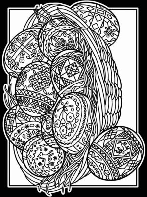 Easter Egg Hard Coloring Pages for Adults   76416