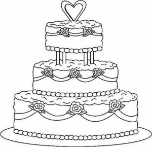 Easy Cake Coloring Pages for Preschoolers   9iz28