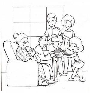 Easy Family Coloring Pages for Preschoolers   9iz28