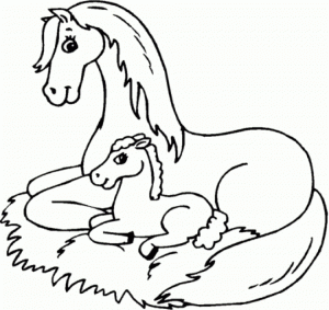 Easy Horses Coloring Pages for Preschoolers   XoN4i