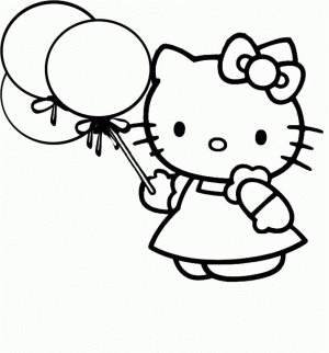 Easy Kitty Coloring Pages for Preschoolers   79145