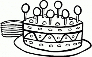 Easy Preschool Printable of Cake Coloring Pages   qov5f