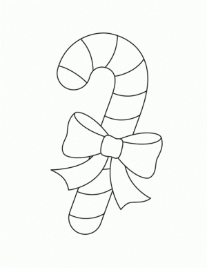 Easy Preschool Printable of Candy Cane Coloring Page   13949