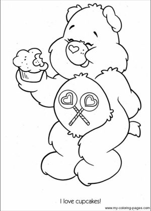 Easy Preschool Printable of Care Bear Coloring Pages   qov5f