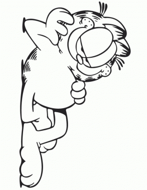 Easy Preschool Printable of Garfield Coloring Pages   R38YZ