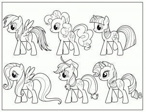 Easy Preschool Printable of My Little Pony Friendship Is Magic Coloring Pages   13945