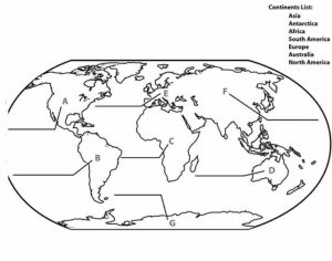 Easy Preschool Printable of World Map Coloring Pages   qov5f