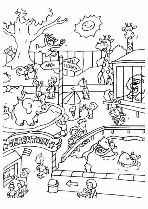 Easy Preschool Printable of Zoo Coloring Pages   13948
