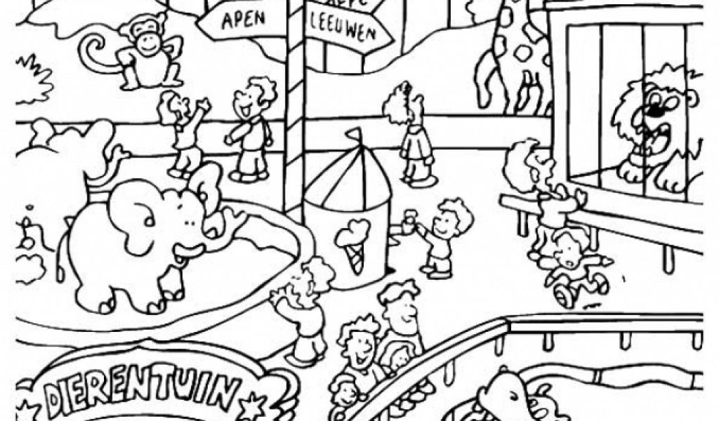 Get This Easy Preschool Printable of Zoo Coloring Pages 13948
