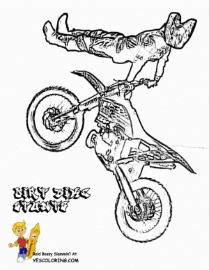 Easy Printable Dirt Bike Coloring Pages for Children   la4xx