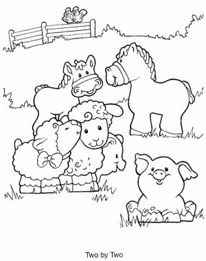 Easy Printable Farm Animal Coloring Pages for Children   la4xx