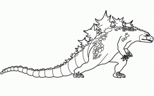 Easy Printable Godzilla Coloring Pages for Children   PTyqX