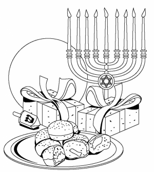 Easy Printable Hanukkah Coloring Pages for Children   PTyqX