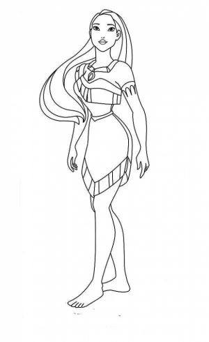 Easy Printable Pocahontas Coloring Pages for Children   7U4LH