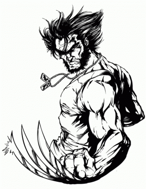 Easy Printable Wolverine Coloring Pages for Children   PTyqX