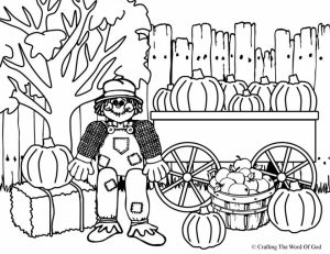 Easy Scarecrow Coloring Pages for Preschoolers   XoN4i