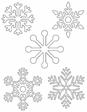 Easy Snowflake Coloring Pages for Kids   33758