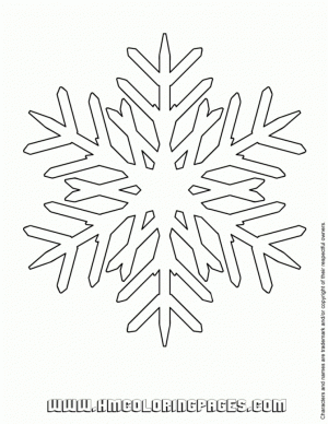 Easy Snowflake Coloring Pages for Kids   36714