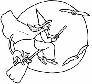 Easy Witch Coloring Pages for Preschoolers   XoN4i