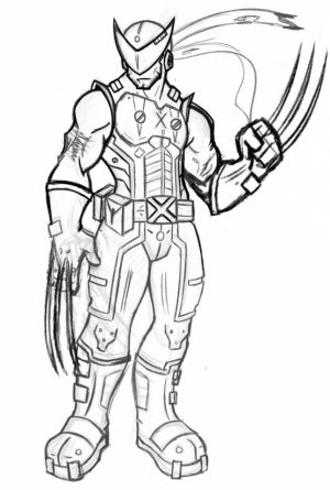 Easy Wolverine Coloring Pages for Preschoolers   XoN4i
