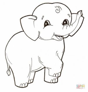 Elephant Coloring Pages for Preschoolers   17893