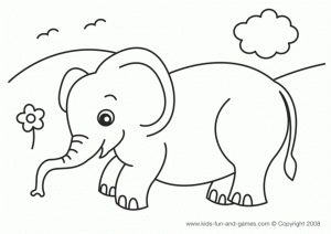 Elephant Coloring Pages for Preschoolers  4659012