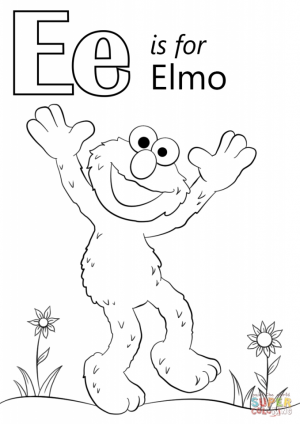 Elmo Coloring Pages Printable for Toddlers   40764