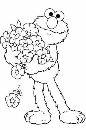 Elmo Coloring Pages Printable for Toddlers   58319