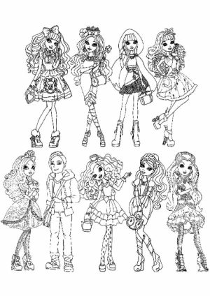 Ever After High Coloring Pages for Girls   FGT45