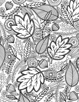Autumn/Fall Coloring Pages for Adults