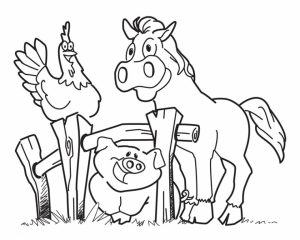 Farm Animal Coloring Pages Printable for Kids   r1n7l