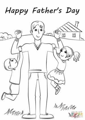 Father’s Day Card Coloring Pages   4ak80