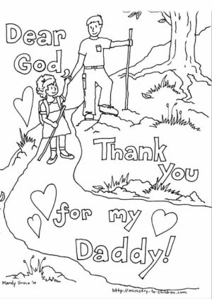 Father’s Day Coloring Pages Free Printable   728ag