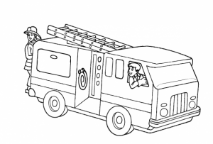Fire Truck Coloring Page for Toddlers   74185