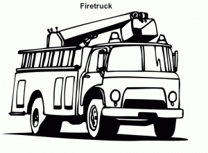 Fire Truck Coloring Page Free for Kids   32893