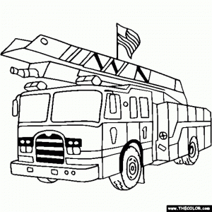 Fire Truck Coloring Page Online Printable   57992